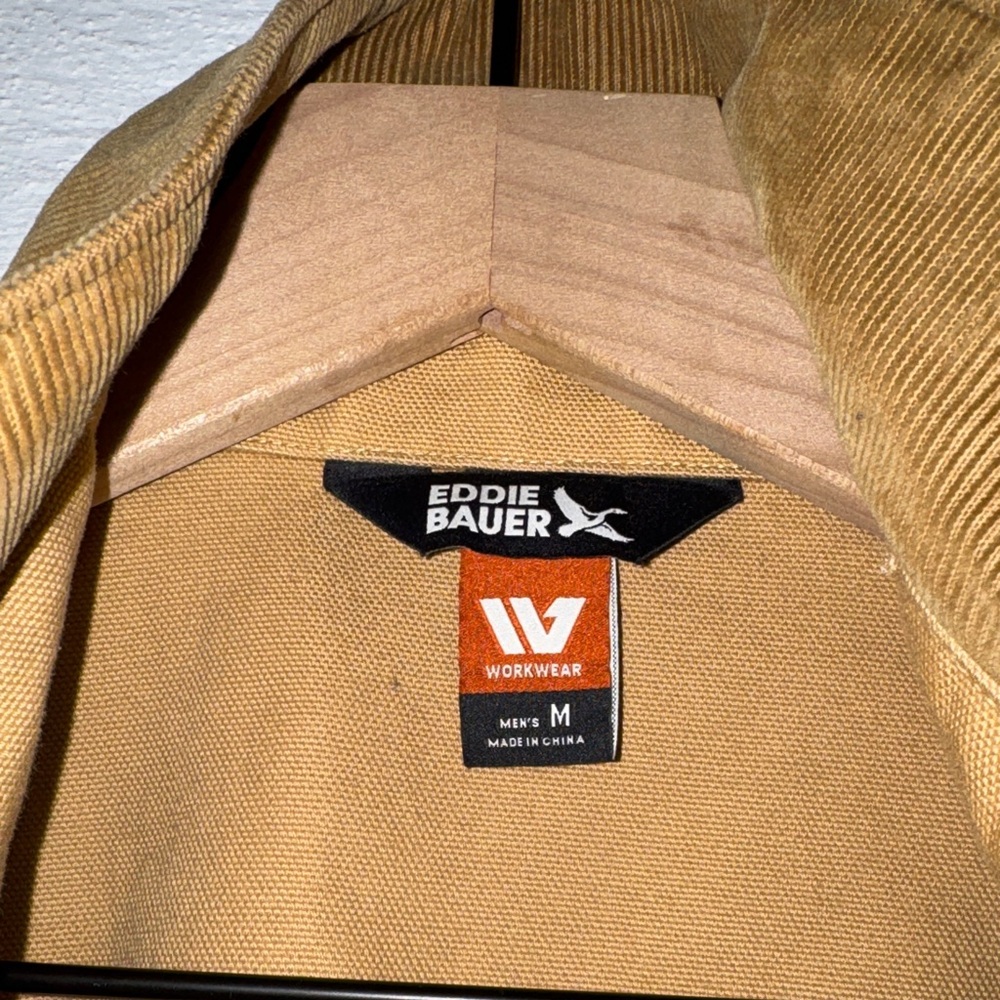Eddie Bauer Workwear Men's Carhartt-Style Brown Field Jacket - Picture 4 of 6